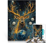 Puzzle da 1000 pezzi per adolescenti Cervo dell'anima fantasy Gioco di famiglia antistress sfida difficile Migliorare la memoria 75x50cm