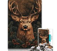 Puzzle da 1000 pezzi per adolescenti Cervo nella giungla, giochi divertenti per famiglie, attività divertenti a casa, regalo di compleanno, regali da viaggio (38x26cm)