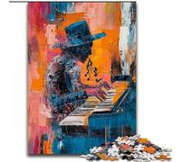 Puzzle da 1000 pezzi per adolescenti che suonano il pianoforte, dipinto a olio, antistress con pezzi completamente incastrati di forma casuale per ragazzi dai 14 anni dimensioni 50x75cm
