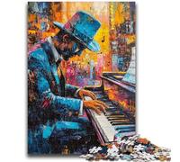 Puzzle da 1000 pezzi per adolescenti che suonano il pianoforte, dipinto a olio, giocattolo educativo intellettuale decomprimente, regali di Babbo Natale segreto, 26x38cm