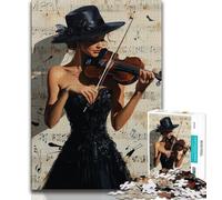 Puzzle da 1000 pezzi per adolescenti che suonano il violino 1000 pezzi per adolescenti antistress sfida difficile regali di Babbo Natale segreto 75x50cm