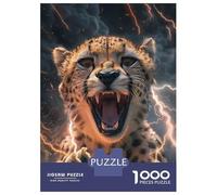 Puzzle Da 1000 Pezzi Per Adolescenti Cheetah Lightning Puzzle Per Adulti Gioco Pratico Vacanza A Casa Passa Il Tempo Aiuta Ad Allenare Il Cervello 38x26cm/1000pcs
