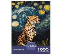 Puzzle Da 1000 Pezzi Per Adolescenti Cheetah Under Starry Sky -1 Puzzle Per Adulti Giochi Rilassanti Regalo Di Compleanno Regali Per Amici E Familiari 70x50cm/1000pcs