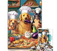 Puzzle da 1000 pezzi per adolescenti, Chef Dog, per adulti e adolescenti, 1000 pezzi, antistress, sfida difficile, migliora l'amore tra coppie, 50x75cm