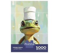 Puzzle Da 1000 Pezzi Per Adolescenti Chef Turtle Illustration Puzzle Giochi Rilassanti Ma Divertenti E Spiritosi Regalo Di Compleanno, Regali, 38x26cm/1000pcs