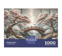 Puzzle Da 1000 Pezzi Per Adolescenti Cherry Blossom Bridge Serenity Puzzle Per Adolescenti Giocattoli Fai Da Te Analisi E Logica Per Compleanno, Natale 52x38cm/1000pcs