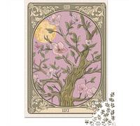 Puzzle Da 1000 Pezzi Per Adolescenti Cherry Blossom Moon Tarot Card -1 Puzzle Per Adulti Giochi Per Famiglie Migliorano La Memoria Giochi Stimolanti Regali 38x26cm/1000pcs
