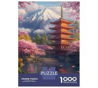 Puzzle Da 1000 Pezzi Per Adolescenti Cherry Blossoms And Pagoda Beauty Puzzle Per Adolescenti Giochi Rilassanti Corsa Di Velocità Manuale Aiuta Ad Allenare Il Cervello 38x26cm/1000pcs