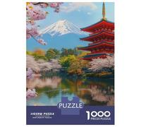 Puzzle Da 1000 Pezzi Per Adolescenti Cherry Blossoms And Temple Beauty Puzzle Per Adulti Giochi Divertenti Migliorano La Memoria Aiutano Ad Allenare Il Cervello 70x50cm/1000pcs