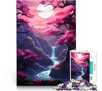 Puzzle da 1000 pezzi per adolescenti Chiaro di luna dei fiori di ciliegio Assemblaggio del modello Migliorare l'amore tra le coppie 75x50cm