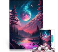 Puzzle da 1000 pezzi per adolescenti Chiaro di luna nel fiume Giocattolo educativo antistress perché è ideale come regalo per tutta la famiglia 38x26cm