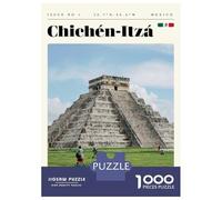 Puzzle Da 1000 Pezzi Per Adolescenti Chichen Itza Pyramid Mexico Travel Art Puzzle Gioco Rompicapo Ma Divertente E Umoristico Regali Unici Per Compleanno E Natale 38x26cm/1000pcs