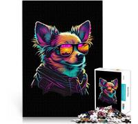 Puzzle da 1000 pezzi per adolescenti Chihuahua Giocattolo educativo intellettuale decomprimente Regalo di compleanno, regali, arte murale 75x50cm