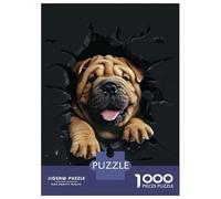 Puzzle Da 1000 Pezzi Per Adolescenti Chinese Shar Pei Puzzle Per Adulti Gioco Pratico Assemblaggio Di Modelli Regali Unici Per Compleanni E Occasioni Speciali 52x38cm/1000pcs
