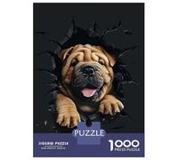 Puzzle Da 1000 Pezzi Per Adolescenti Chinese Shar Pei Puzzle Per Adulti Gioco Pratico Sfida Difficile Regali Per Amici E Familiari 52x38cm/1000pcs