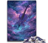 Puzzle da 1000 pezzi per adolescenti, chitarra cosmica, decorazione artistica da parete e idea regalo di compleanno per amici, ufficio a casa 26X38CM