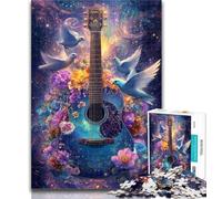 Puzzle da 1000 pezzi per adolescenti, chitarra della pace, 1000 pezzi per adulti e adolescenti, gioco per famiglie, antistress, sfida difficile, ottimi regali e giocattoli, 50x75cm
