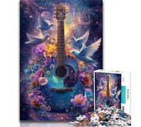 Puzzle da 1000 pezzi per adolescenti chitarra della pace puzzle per adulti attività divertente per la casa giocattoli per i giorni di pioggia regali di compleanno 38x26cm
