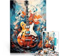 Puzzle da 1000 pezzi per adolescenti Chitarra elettrica Inferno Per il divertimento in famiglia perché è ideale come regalo per tutta la famiglia 26x38cm