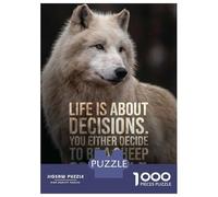 Puzzle Da 1000 Pezzi Per Adolescenti Choose To Be Wolf Vs Sheep Puzzle Per Adulti Giochi Divertenti Regali Per Donne Regali Unici Di Compleanno E Natale 38x26cm/1000pcs