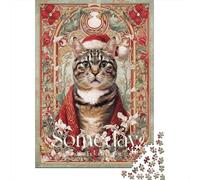 Puzzle Da 1000 Pezzi Per Adolescenti Christmas Cat Art Print-9 Puzzle Per Adulti Gioco Pratico Analisi E Logica Regalo Di Compleanno, Regali, 70x50cm/1000pcs