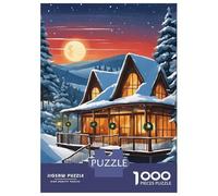 Puzzle Da 1000 Pezzi Per Adolescenti Christmas Chalet Puzzle Per Adulti Gioco Rompicapo Difficile Divertente Attività A Casa 52x38cm/1000pcs