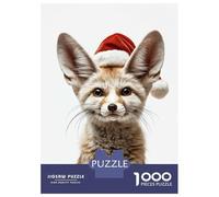 Puzzle Da 1000 Pezzi Per Adolescenti Christmas Fennec Fox Portrait Puzzle Per Adolescenti Gioco Rompicapo Regali Per Donne Attività Divertenti A Casa 52x38cm/1000pcs