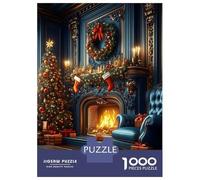 Puzzle Da 1000 Pezzi Per Adolescenti Christmas Fireplace Decor Puzzle Per Adolescenti Giocattoli Antistress Regalo Di Compleanno, Natale 38x26cm/1000pcs