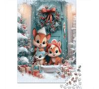 Puzzle Da 1000 Pezzi Per Adolescenti Christmas Forest Friends Puzzle Per Adulti Giocattolo Decorazione Da Parete Arte Da Parete Offerta Come Regalo Per Tutta La Famiglia 70x50cm/1000pcs