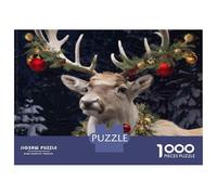Puzzle Da 1000 Pezzi Per Adolescenti Christmas Reindeer Decorations Puzzle Per Adulti Giochi Rilassanti Regalo Di Compleanno Regali Per Amici E Familiari 52x38cm/1000pcs