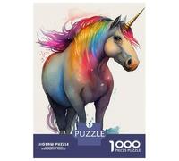 Puzzle Da 1000 Pezzi Per Adolescenti Chubby Unicorn Watercolor Puzzle Per Adulti Giochi Rilassanti Vacanza A Casa Ammazzare Il Tempo È Ideale Come Regalo 38x26cm/1000pcs