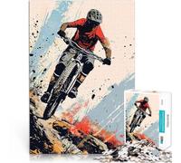 Puzzle da 1000 pezzi per adolescenti Ciclismo Bici sport arte giochi divertenti per famiglie Collezione di artisti, Belle arti 38x26cm