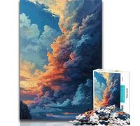 Puzzle da 1000 pezzi per adolescenti Cielo colorato con nuvole Puzzle per adolescenti, gioco stimolante ideale come regalo per tutta la famiglia (dimensioni 75x50cm)