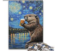 Puzzle da 1000 pezzi per adolescenti, cielo notturno, birra, capibara, giochi, giocattoli, compleanno e regali per bambini dai 14 anni in su (dimensioni 50x75cm)