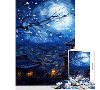 Puzzle da 1000 pezzi per adolescenti cielo notturno giapponese giocattoli antistress regali per donne e uomini giochi per famiglie riduzione dello stress interessante dimensioni 38x26cm
