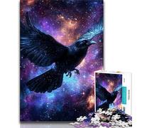 Puzzle da 1000 pezzi per adolescenti, cielo stellato, corvo, aiuta il cervello a esercitare i giocattoli avvincenti per coltivare la pazienza, collezione di artisti, belle arti 38x26cm