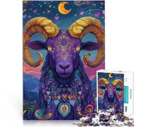 Puzzle da 1000 pezzi per adolescenti Cielo stellato e pecore Gioco impegnativo e gioco in famiglia è ideale come regalo per tutta la famiglia 52x38cm