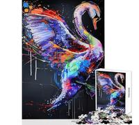Puzzle da 1000 pezzi per adolescenti cigno animali dipinti decorazioni per la casa giocattoli opere d'arte regali giochi divertenti allena il cervello e le mani dimensioni 38x26cm