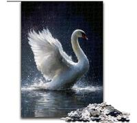 Puzzle da 1000 pezzi per adolescenti Cigno bianco, aiuta il cervello a esercitare i giocattoli avvincenti per coltivare la pazienza e migliorare la memoria dimensioni 50x75cm