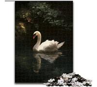 Puzzle da 1000 pezzi per adolescenti Cigno bianco, aiuta il cervello a esercitare i giocattoli avvincenti per coltivare la pazienza Decorazione perfetta (dimensioni 50x75cm)