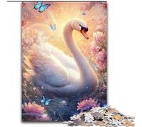 Puzzle da 1000 pezzi per adolescenti Cigno bianco, aiuta il cervello a esercitare i giocattoli avvincenti per coltivare la pazienza e migliorare la memoria dimensioni 50x75cm