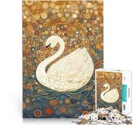 Puzzle da 1000 pezzi per adolescenti Cigno bianco nella luce stellata Regali di giochi impegnativi Gioco educativo per compleanno e Natale 75x50cm
