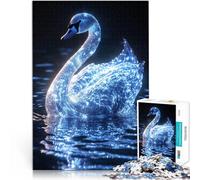 Puzzle da 1000 pezzi per adolescenti Cigno luminoso per il giocattolo di sfida del gioco educativo Gioco educativo per compleanno e Natale 38x26cm