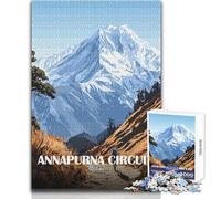 Puzzle da 1000 pezzi per adolescenti Circuito dell'Annapurna Paesaggio montano del Nepal Gioco educativo per famiglie Analisi e logica Giocattolo educativo Dimensioni 38x52cm