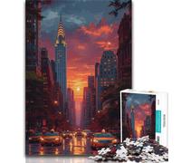 Puzzle da 1000 pezzi per adolescenti Città al tramonto Puzzle da 1000 pezzi per adulti e adolescenti, giocattoli, giochi educativi, antistress, lista dei desideri con Babbo Natale 50x75cm