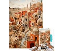 Puzzle da 1000 pezzi per adolescenti città antica divertimento a casa regalo per donne giochi rilassanti adatti dai 14 anni in su 38x52cm
