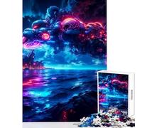 Puzzle da 1000 pezzi per adolescenti Città astratta Giocattoli antistress Ottimi regali e giocattoli Gioco rompicapo Allena il tuo cervello e le tue mani Dimensioni 38x26cm