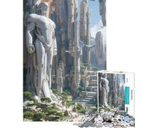 Puzzle da 1000 pezzi per adolescenti città costruita dall'IA ideale come regalo di compleanno o di Natale per donne Giocattolo fai-da-te per maggiori di 14 anni (38x52cm)