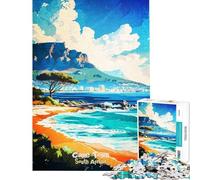 Puzzle da 1000 pezzi per adolescenti Città del Capo Sudafrica poster costiero puzzle per adulti giocattolo decorativo da parete per migliorare la memoria regalo di compleanno e unico (50x75cm)