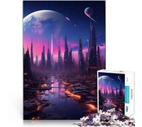 Puzzle da 1000 pezzi per adolescenti Città del futuro cibernetico 05 Rompicapo per Ogni pezzo è unico - Gioco divertente e stimolante per tutta la famiglia 52x38cm